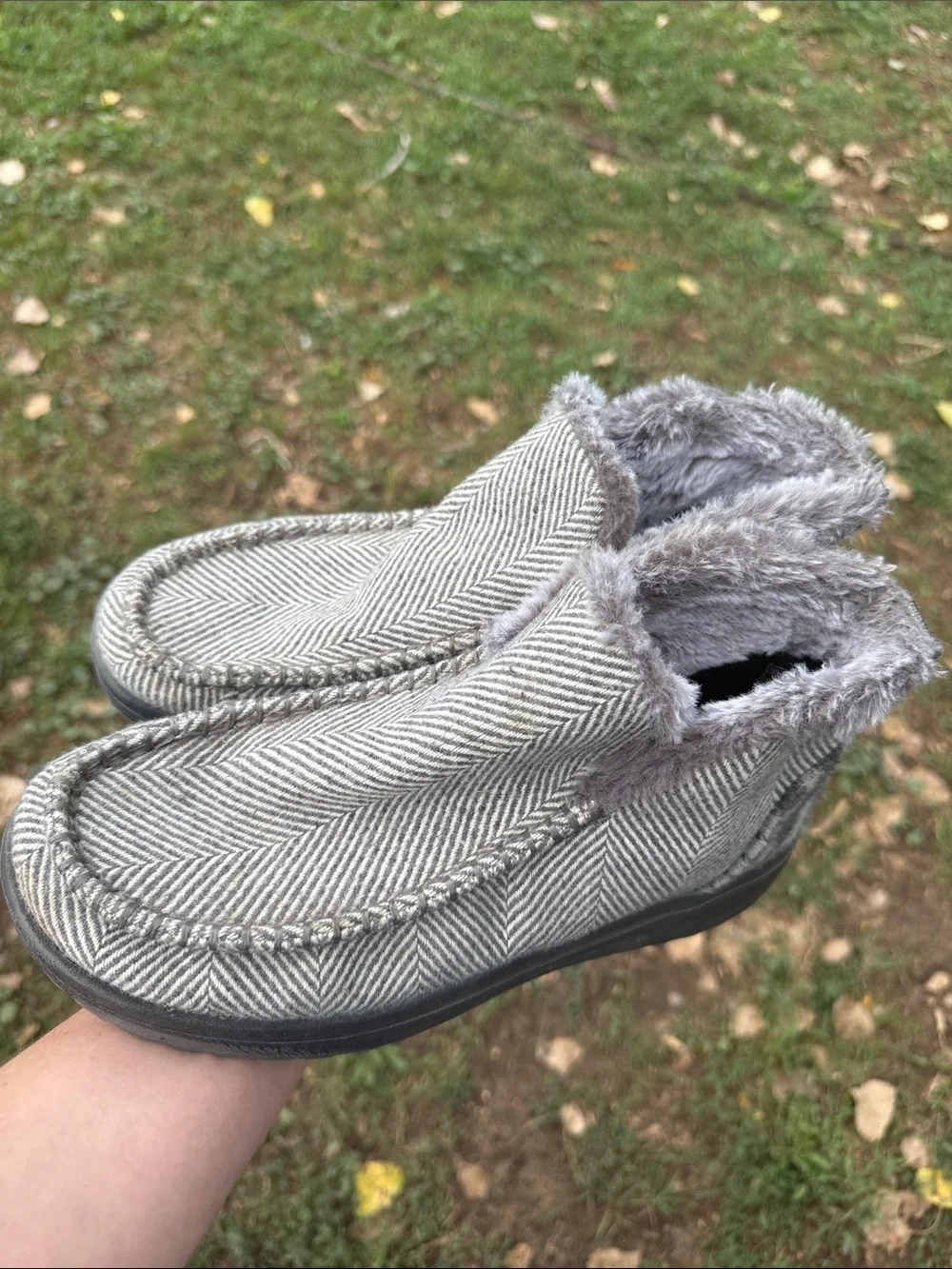 Hey dude Denny herringbone grey booties